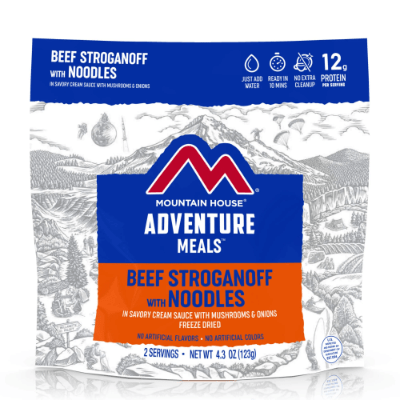 freeze dried food - beef stroganoff with noodles
