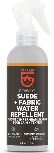Gear aid water repellent for suede and fabric. Waterproofing your boots.