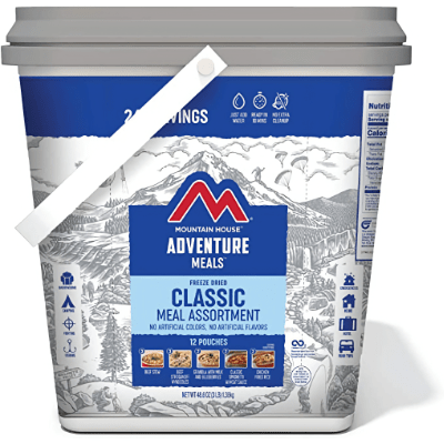 Mountain House freeze dried food 
classic meal assortment
