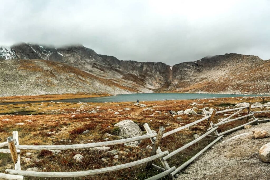 a photo of summit lake at Mount Evans