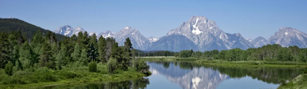 A photo of the Grand Tetons in Wyoming