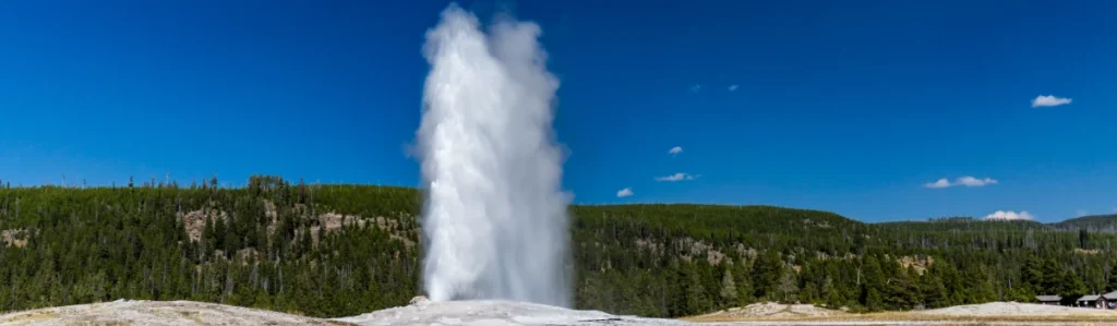 a photo of Old Faithful in Yellowstone National Park