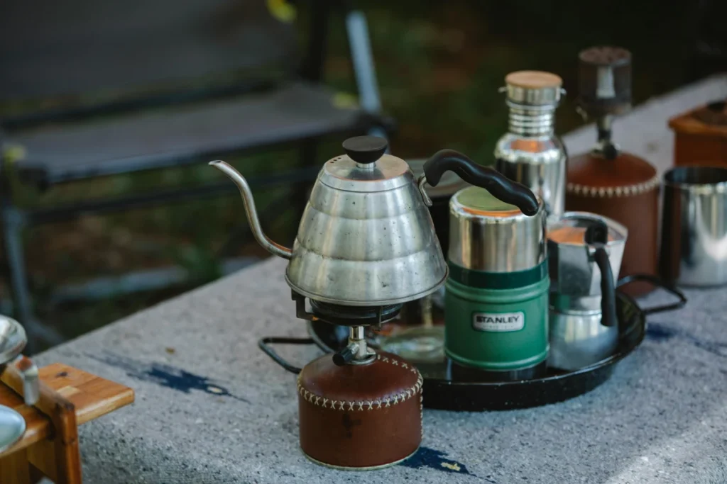 a photo of various items used to make cowboy coffee