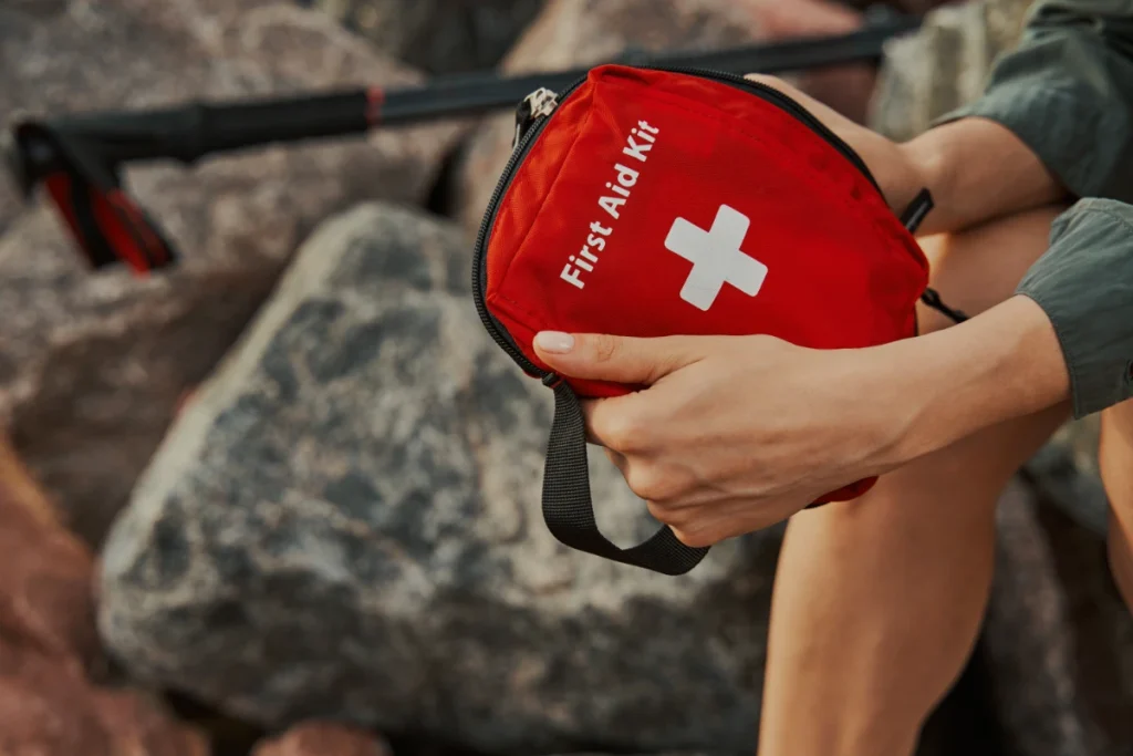 a photo of a first aid kid as part of the 10 survival skills article.
